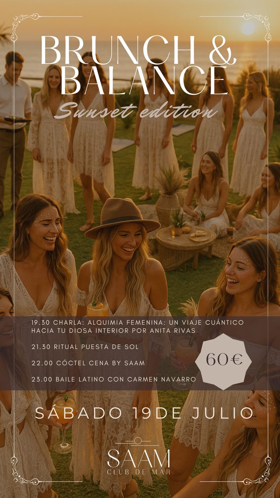Evento Exclusivo: Brunch & Balance Sunset Edition en Saam Club de Mar - 19 de Julio de 2025