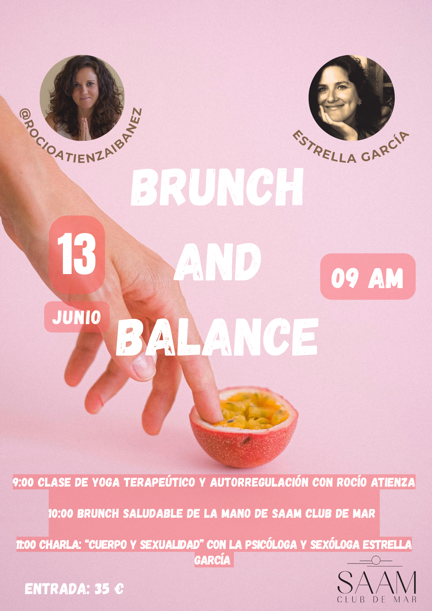 Evento exclusivo Brunch and Balance Sábado 13 de junio