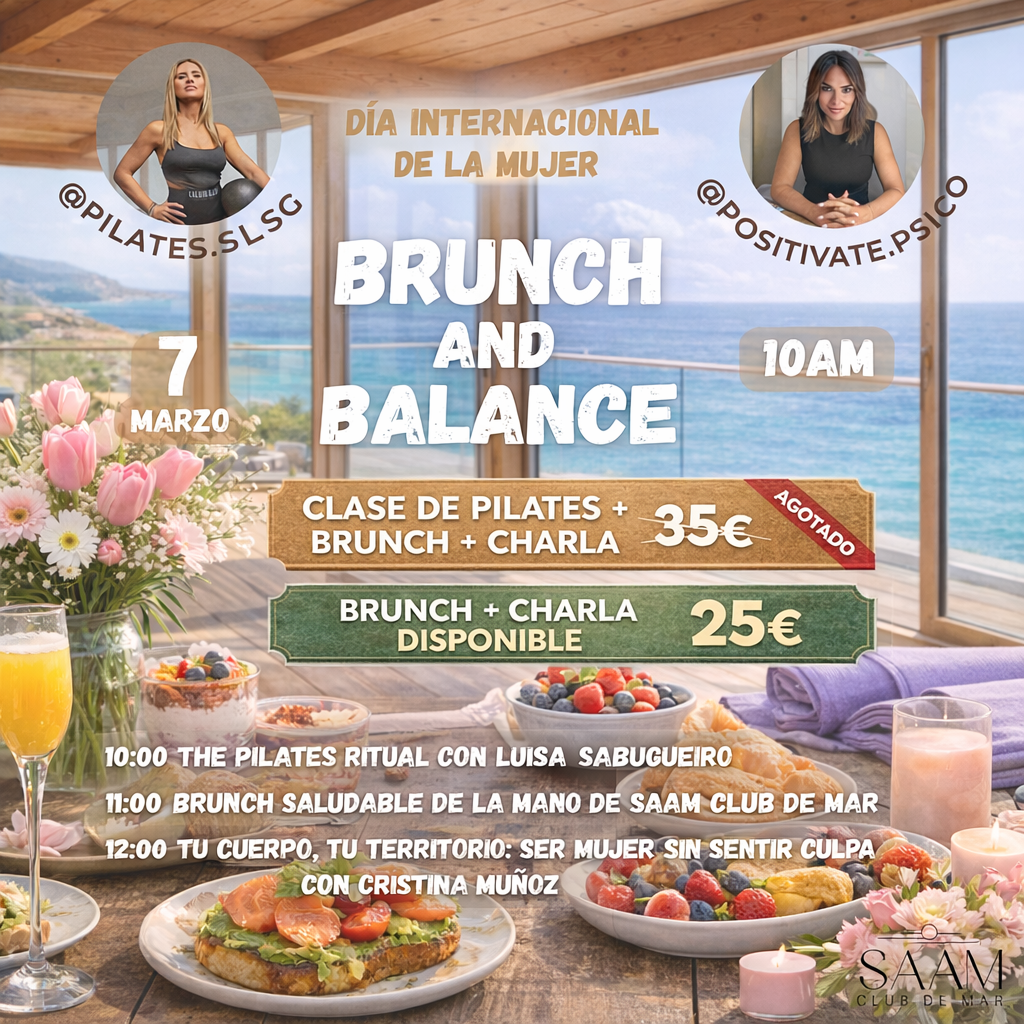Evento Exclusivo Brunch and Balance 7 marzo. Día Internacional de la mujer y primer aniversario