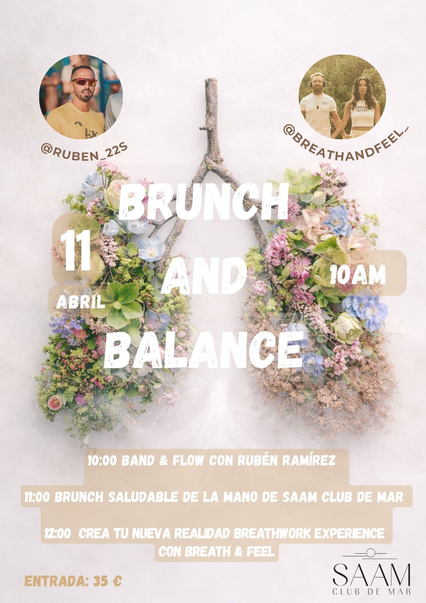 Evento exclusivo Brunch and Balance Sábado 11 de abril.