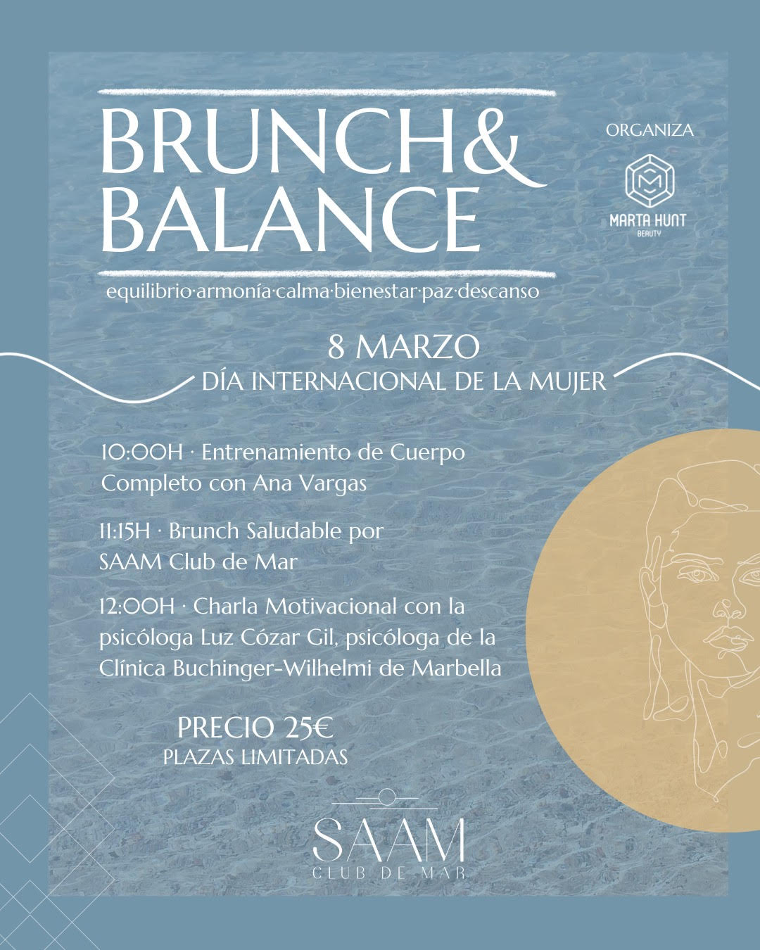 Evento "Brunch & Balance" at SAAM Club de Mar - 8 de Marzo